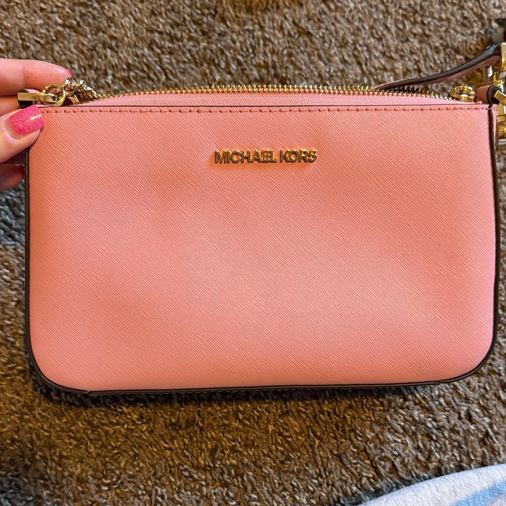 Michael Kors jet set medium saffiano leather crossbody